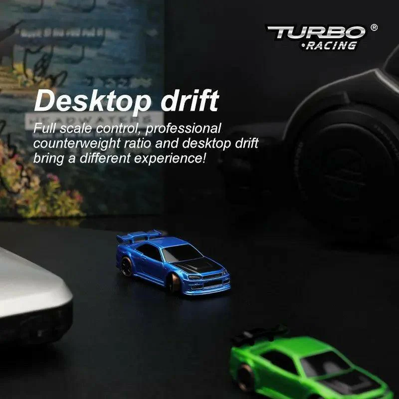 Turbo Racing C64 Desktop Drift Car(With Gyro) 1:76 RTR (Green) | India
