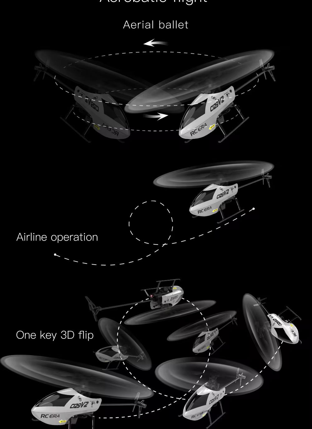 C129 V2 4CH Flybarless Micro RC Helicopter W/ 6-Axis Gyro And Altitude Control - RTF