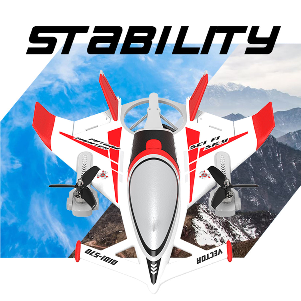 QIDI-570 RC 8CH Brushless Glider One Click Night Flying 6-Axis Gyro Brushless EPP RC Airplane