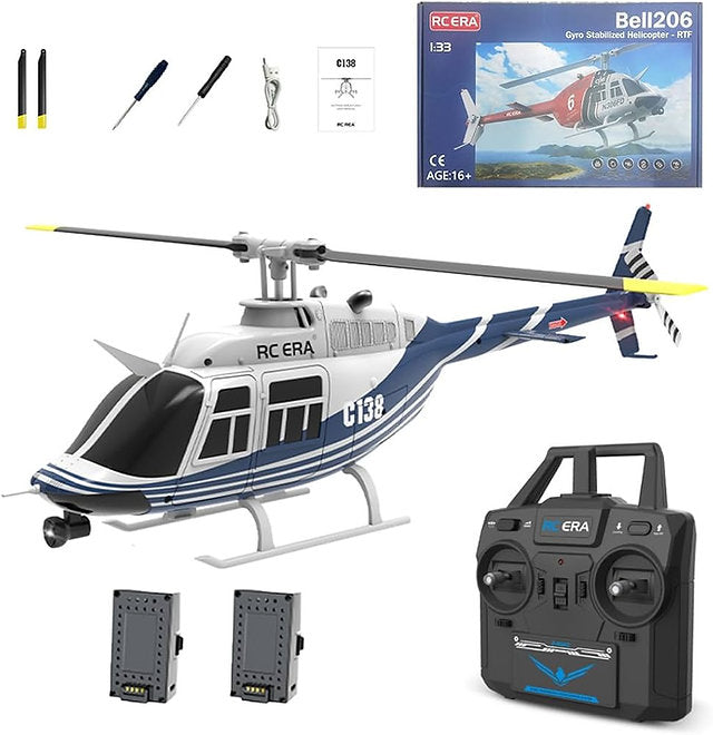 RC ERA 4CH C138 Pro Bell206 Gyro Stabilized Helicopter w/ Optical Flow-India