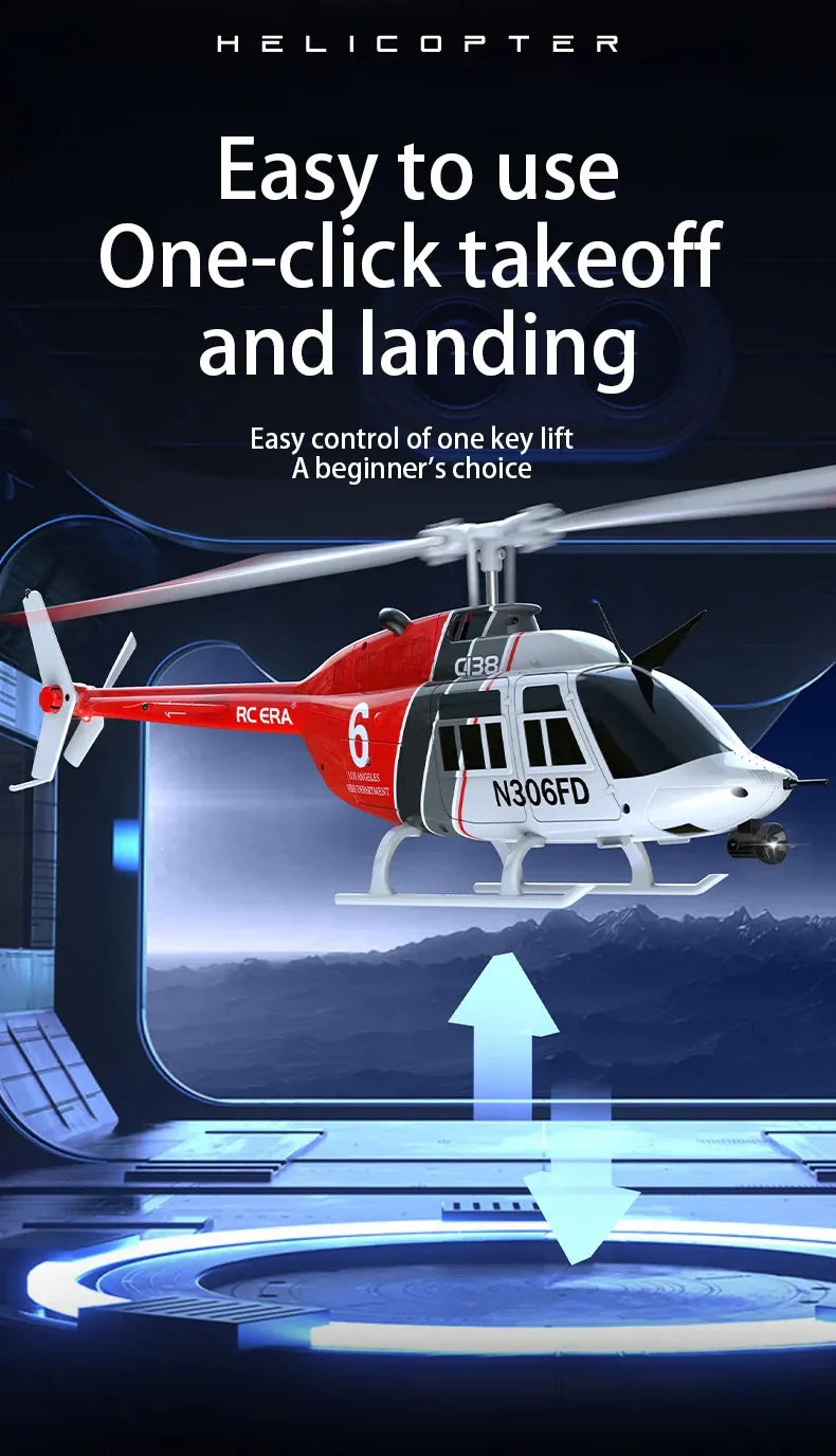 RC ERA 4CH C138 Pro Bell206 Gyro Stabilized Helicopter w/ Optical Flow-India