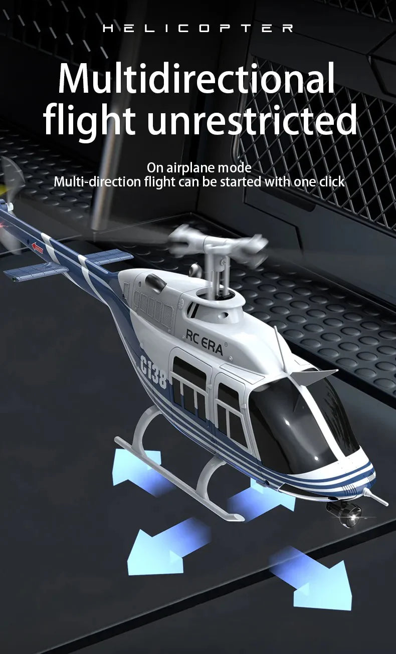 RC ERA 4CH C138 Pro Bell206 Gyro Stabilized Helicopter w/ Optical Flow-India