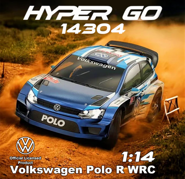 (Prebook) MJX Hyper Go 14304 1/14 VW Polo R WRC Brushless RC Rally Car - 63km/H, RTR, Licensed