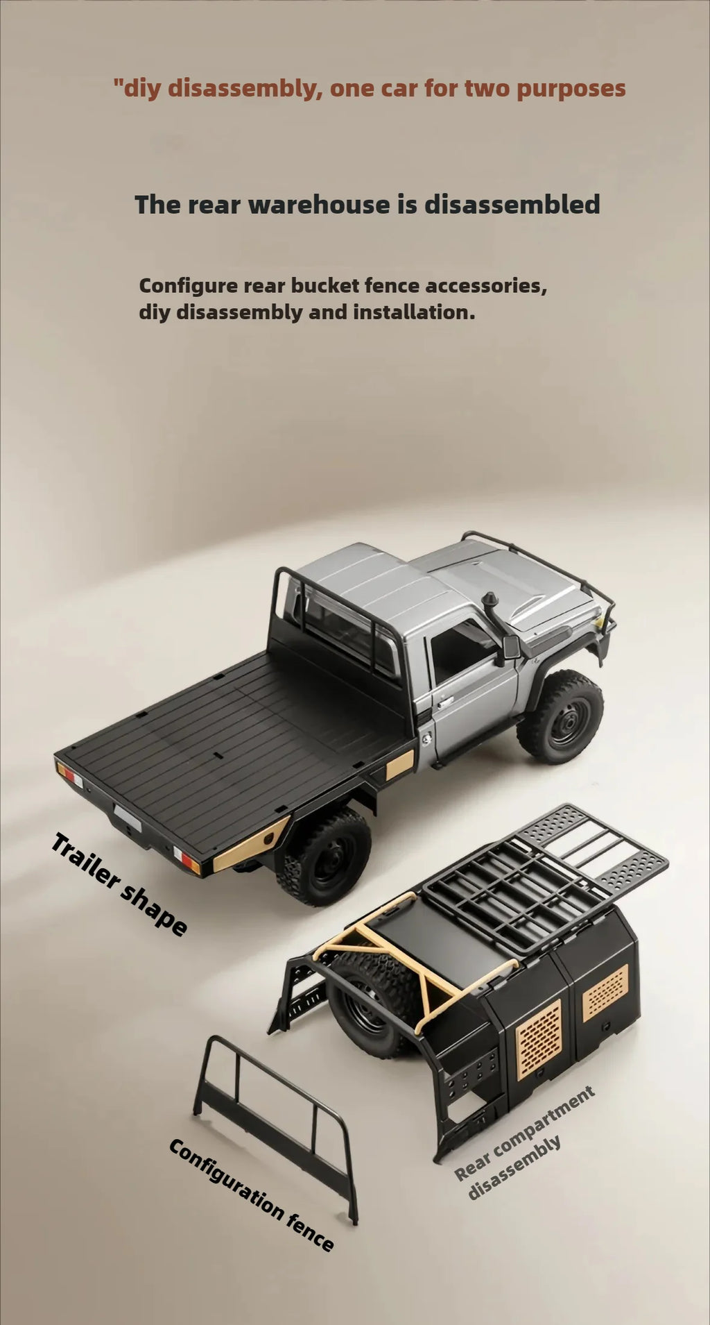 MNRC MN82S RC Car 1/12 Scale 2.4G 4WD For Toyota LC79 Off-Road Vehicle India