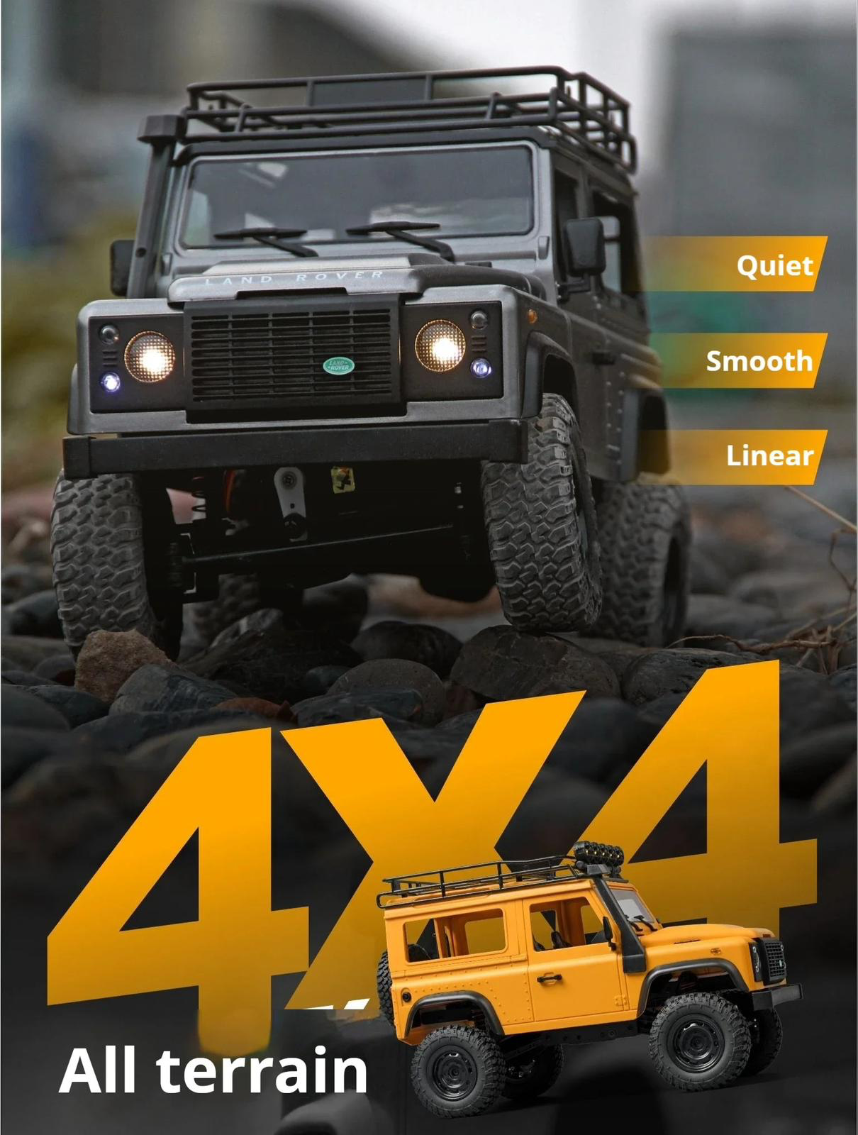 MN99S V2 Land Rover Licensed Defender 4×4 Off Road Crawler Car Truck