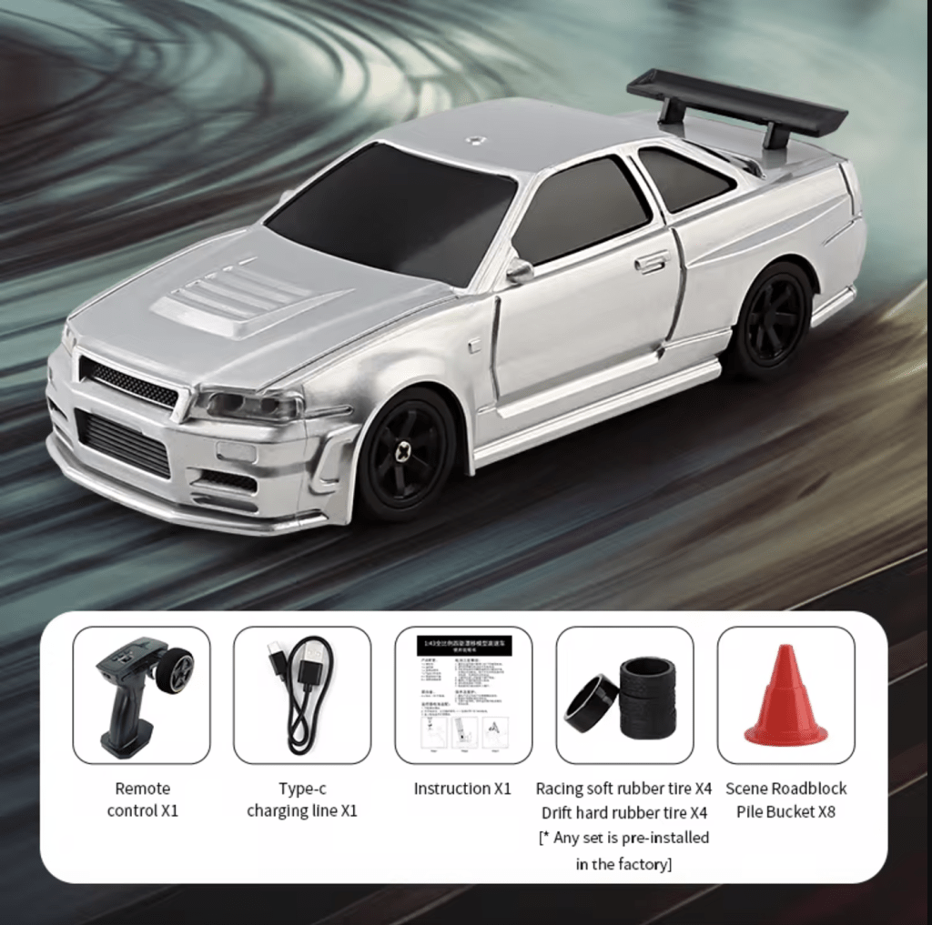 Mini RC Drift Car – 4WD 1:43 15KM/h with gyro