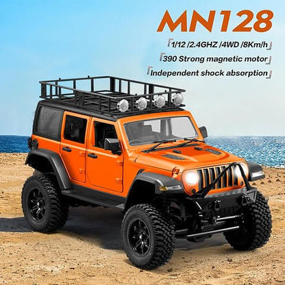 MNRC MN128 RTR 1/12 2.4G 4WD RC Crawler with LED Light | RC India - TorqueFun