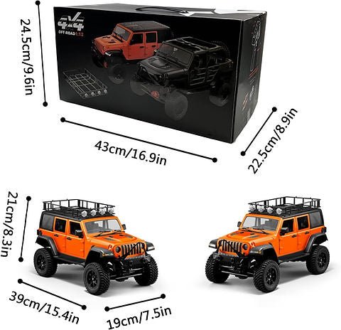 MNRC MN128 RTR 1/12 2.4G 4WD RC Crawler with LED Light | RC India - TorqueFun